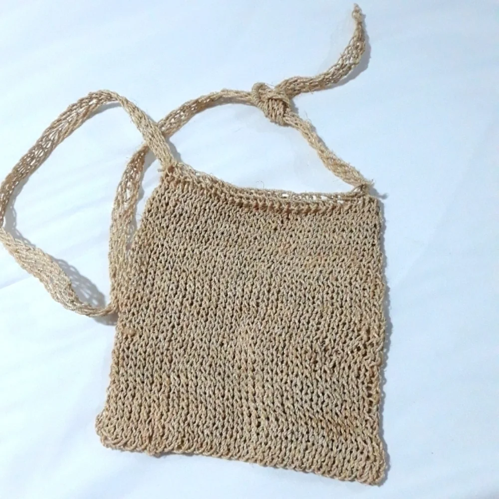 Handmade Jute Bag Knit Crossbody/Shoulder Small Bag New Condition